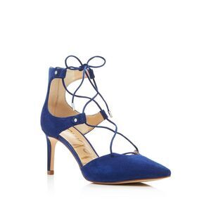 NWT SAM EDELMAN Womens Blue Dorsay Profile Taylor Toe Stiletto Pumps 6 M